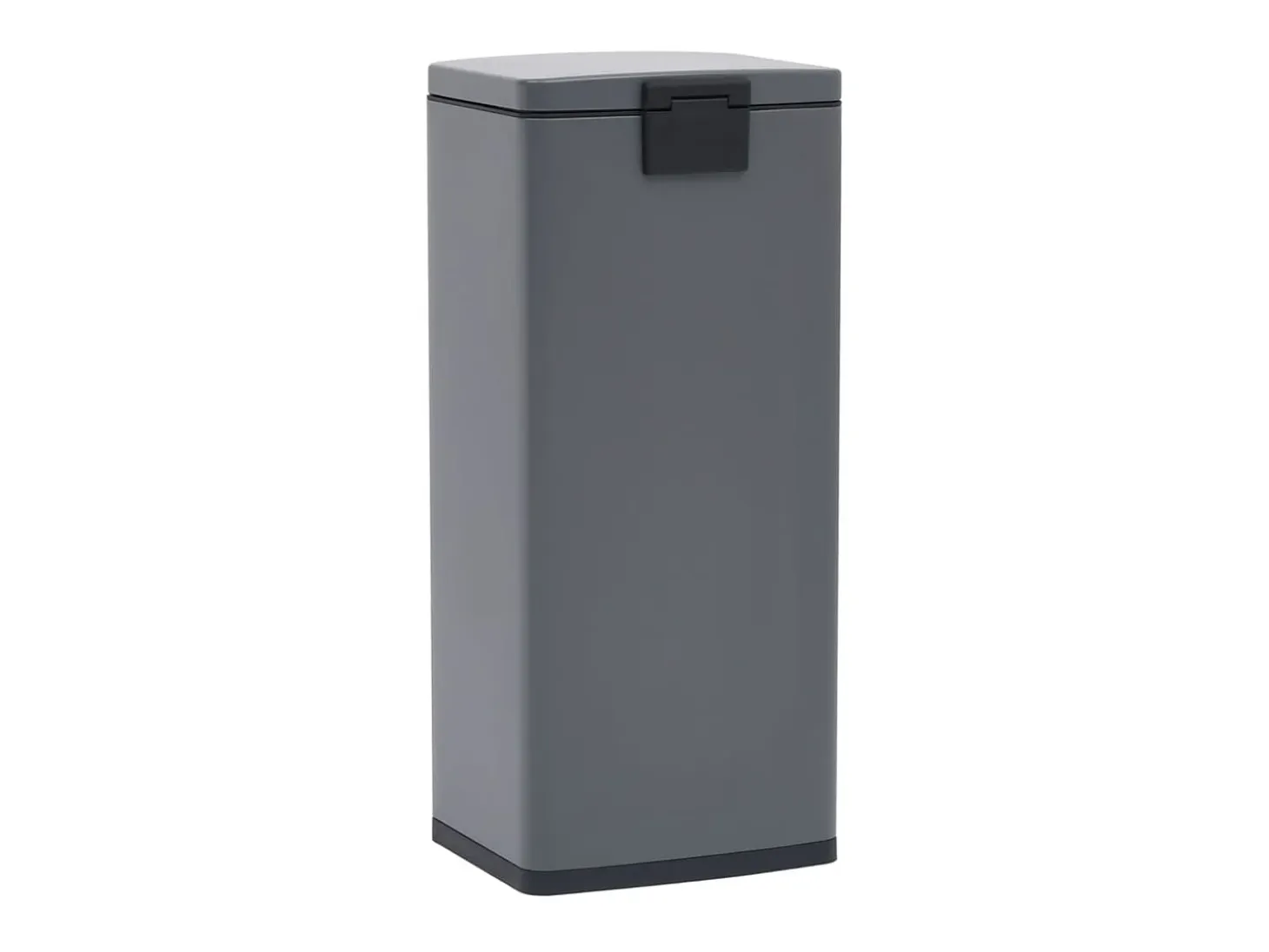 Papelera de pedal antihuellas de acero inoxidable de 30 litros gris 02_0006068