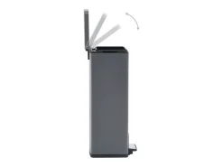 Papelera de pedal antihuellas de acero inoxidable de 30 litros gris 02_0006068