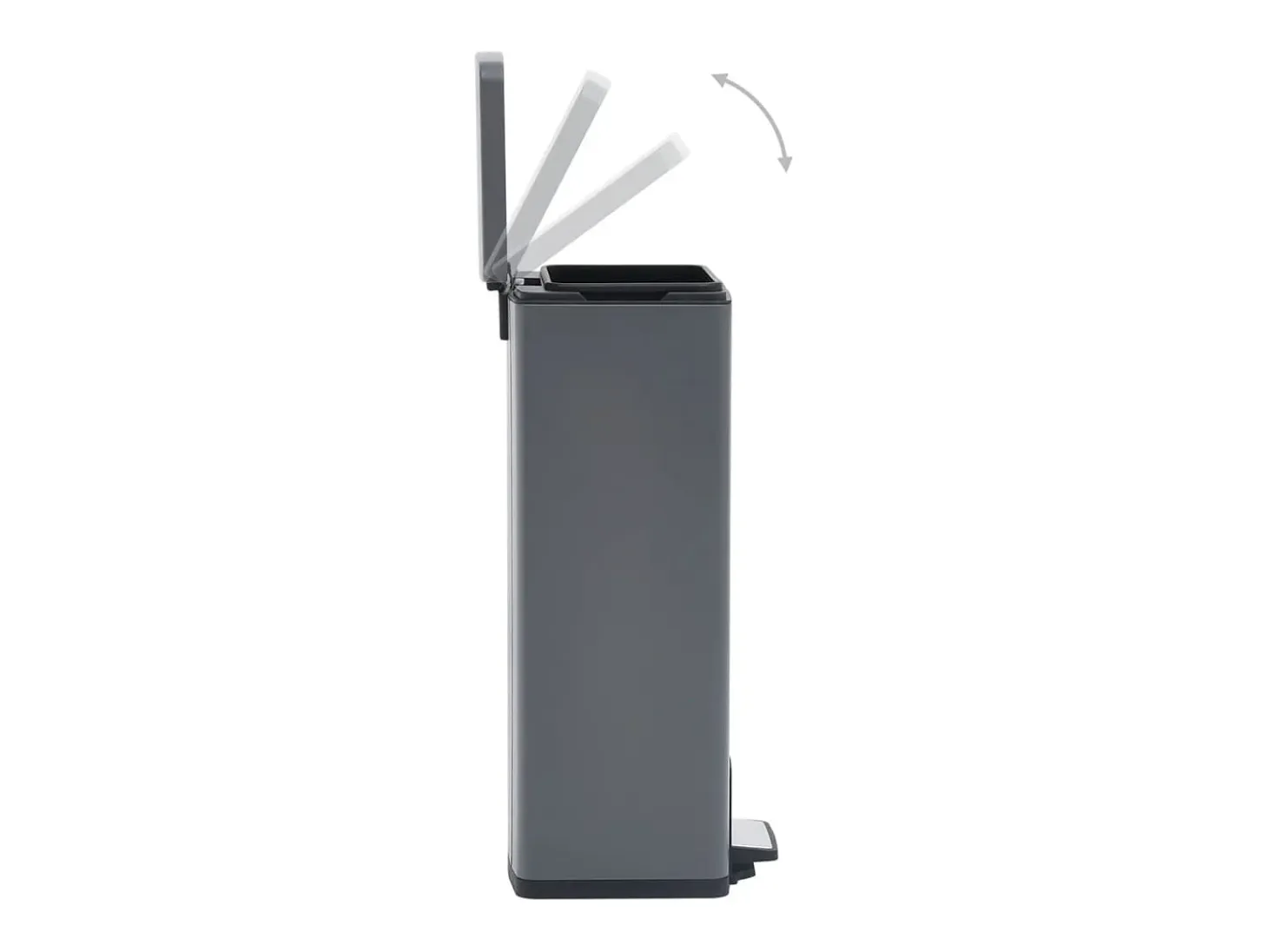 Papelera de pedal antihuellas de acero inoxidable de 30 litros gris 02_0006068