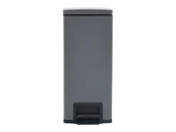 Papelera de pedal antihuellas de acero inoxidable de 30 litros gris 02_0006068