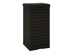 Papelera exterior 41 x 41 x 86 cm polipropileno negro 02_0006069