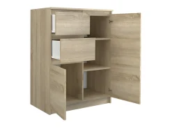 PARMA | Cómoda moderna para salón / dormitorio / oficina 97x70x40 | 2 puertas + 2 cajones | Aparador moderno | Unidad de almacenamiento