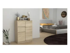 PARMA | Cómoda moderna para salón / dormitorio / oficina 97x70x40 | 2 puertas + 2 cajones | Aparador moderno | Unidad de almacenamiento