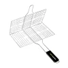 Parrilla doble para 6 filetes 34x22cm resistente a las llamas - COOK IN GARDEN