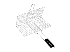 Parrilla doble para 6 filetes 34x22cm resistente a las llamas - COOK IN GARDEN