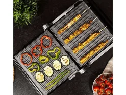 Parrilla eléctrica Cecotec Rock'nGrill Smart 2000W panel táctil inox/negro