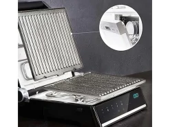 Parrilla eléctrica Cecotec Rock'nGrill Smart 2000W panel táctil inox/negro