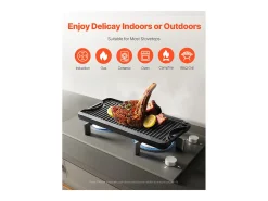 Parrilla Reversible de Hierro Fundido, SucceBuy Parrilla Reversible de Hierro Fundido, Precurada, 492 × 218 mm