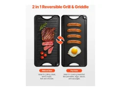Parrilla Reversible de Hierro Fundido, SucceBuy Parrilla Reversible de Hierro Fundido, Precurada, 492 × 218 mm