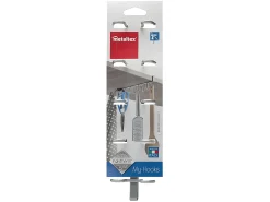 Percha Metálica Multifuncional Metaltex MY-HOOKS con 10 Ganchos, Acabado Plateado Polytherm®, Fabricado en Italia