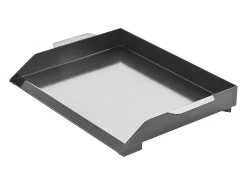 Placa de Parrilla, SucceBuy Placa de Cocción de Acero al Carbono, 50.2 x 37 cm, Utensilio de Cocina Portátil a Gas para Barbacoa, Ideal para Acampar, Negra