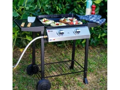 Plancha de asar a gas 2 fuegos 5,3kW PAMPLUNA