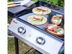 Plancha de asar a gas 2 fuegos 5,3kW PAMPLUNA
