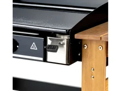 Plancha de asar a gas ASCAIN 2 quemadores 6kW - Madera