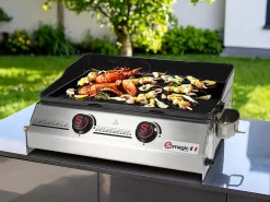 Plancha de asar a gas SO PREMIUM 2 quemadores 7kW