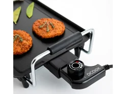 Plancha de asar Dcook 2000W antiadherente negro 14x52x24,5 cm