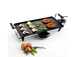 Plancha de asar Dcook 2000W antiadherente negro 14x52x24,5 cm
