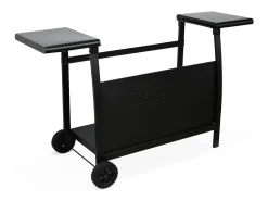 Plancha de gas 4 quemadores 10kw + carro negro