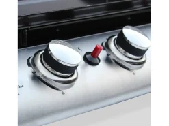 Plancha de gas 4 quemadores 10kw + carro negro