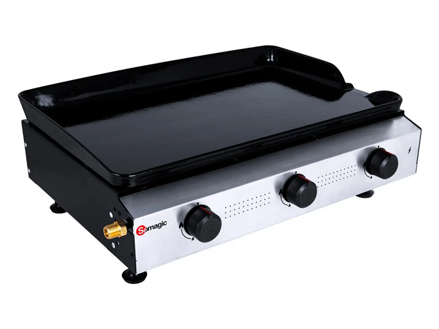 Plancha de gas de 3 fuegos ANETO