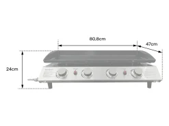Plancha de gas VALENCIA 4 quemadores 10kW