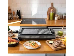 Plancha eléctrica Cecotec Tasty&Grill 2000 Inox MixStone 2000W negro/inox