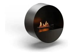 Planika - Chimenea de bioetanol de pared y suelo sin ventilación BEV, con burbujas, control remoto, de acero, para pared y suelo