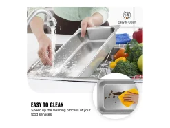 Plato, SucceBuy - Sartén Vaporera de Acero Inoxidable de 10,1 CM de Profundidad con Tapa, 13 L, Antiatasco, Paquete de 4