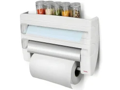 Portarrollos de Cocina ROLL&ROLL Metaltex Blanco Práctico Soporte de Pared