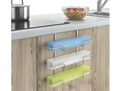 Porta-toallas Triple GALILEO Metaltex 36x9x30 cm Plata Polytherm®