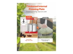 Prensa Manual para Frutas SucceBuy, 6 L, Acero Inoxidable, Cocina, para la Elaboración de Vino