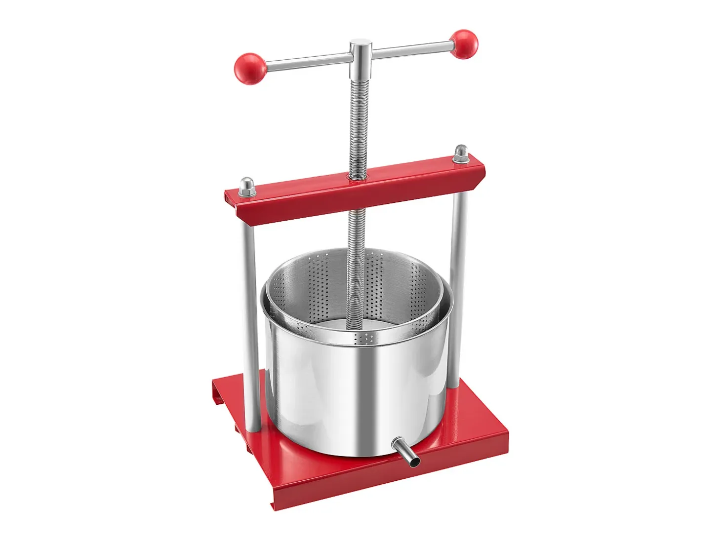 Prensa Manual para Frutas SucceBuy, 6 L, Acero Inoxidable, Cocina, para la Elaboración de Vino