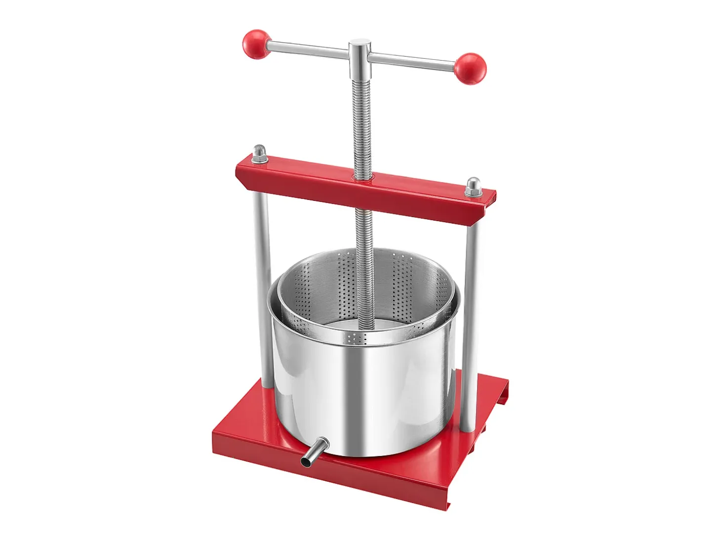 Prensa Manual para Frutas SucceBuy, 6 L, Acero Inoxidable, Cocina, para la Elaboración de Vino