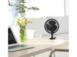 Pro Breeze Ventilador de pinza Mini 6 - ultra silencioso y de alta potencia - negro