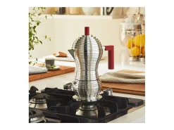 PULCINA, Cafetera Mango Rojo 6 Tazas, Alessi