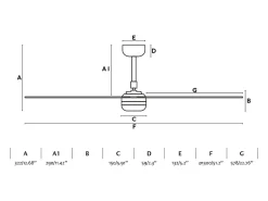PUNT M Ventilatore nero/legno scuro DC