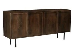 QUADRO-Aparador de 4 puertas en madera maciza marrón