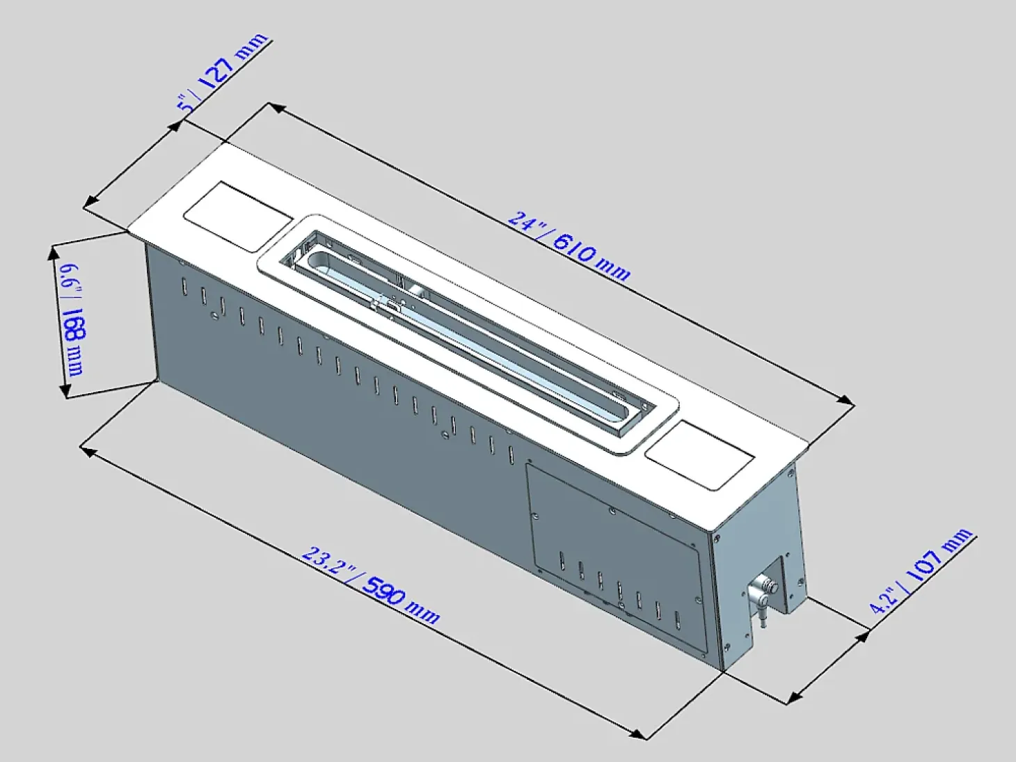Quemador automático de bioetanol integrado Slim 70 Smart APP