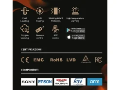 Quemador de bioetanol Smart APP automático de empotrar insertable 70 PRO-LINE