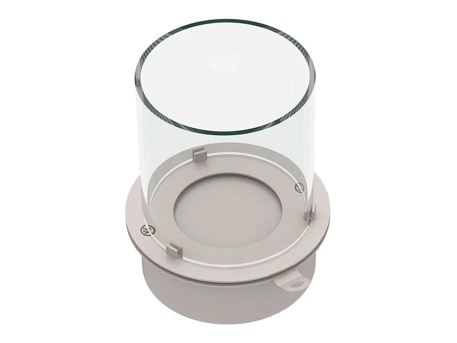 Quemador redondo con cristal para chimenea de bioetanol, biochimenea de acero inoxidable, 3 lt diámetro 30 cm