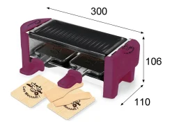 Raclette 2 Personas Meuuuh Prune Little Balance - Compacta y Original 350W