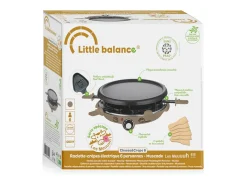Raclette multifunción Little Balance Meuuuh para 6 personas 1200W taupe con crepera y 6 sartenes