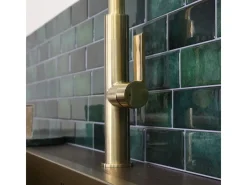Reflet mezclador para fregadero dorado cepillado Essebagno