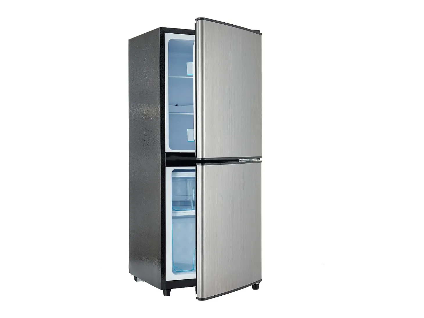 Refrigerador de 106 litros con 7 configuraciones de temperatura e iluminación LED - Plateado