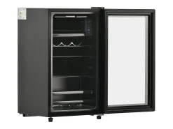 Refrigerador de 76 litros con iluminación LED - Estantes ajustables - Negro