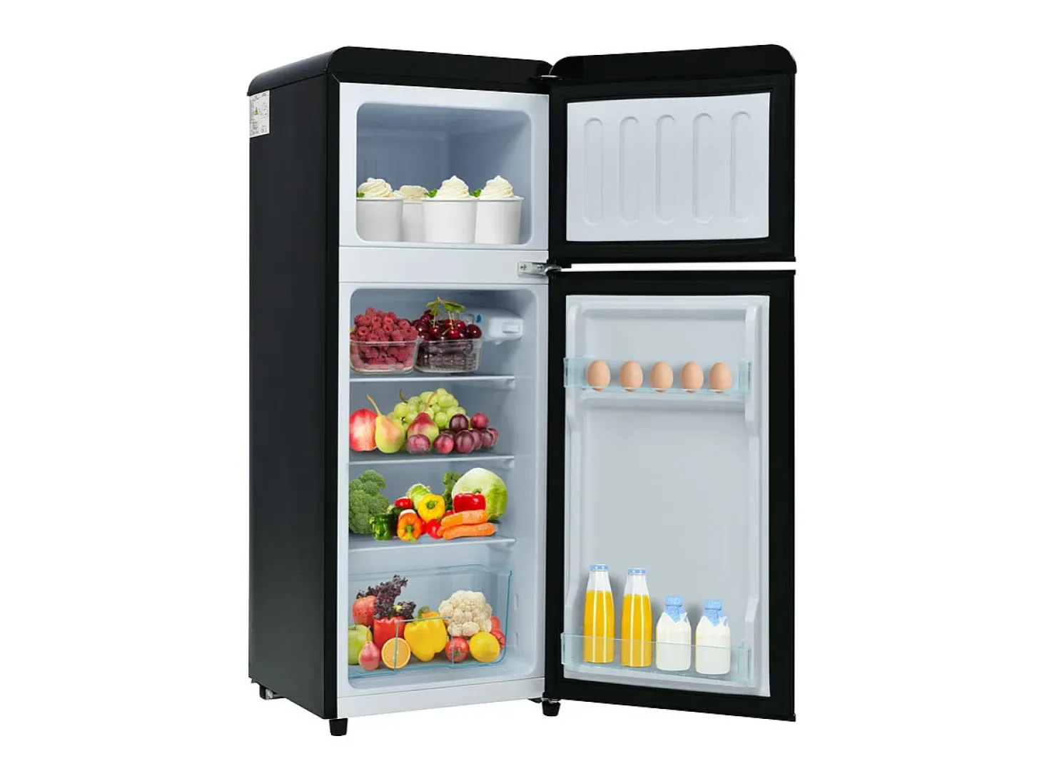 Refrigerador 28L+64L, -27°C~13°C, 116 kWh/año, 45dB, eficiencia energética D, Negro, 41x45.5x105.5cm