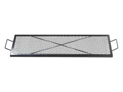 Rejilla de Cocción Rectangular SucceBuy de 112CM, Parrilla para Chimenea X-Marks, Acero Robusto