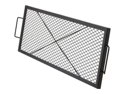 Rejilla de Cocción Rectangular SucceBuy de 112CM, Parrilla para Chimenea X-Marks, Acero Robusto