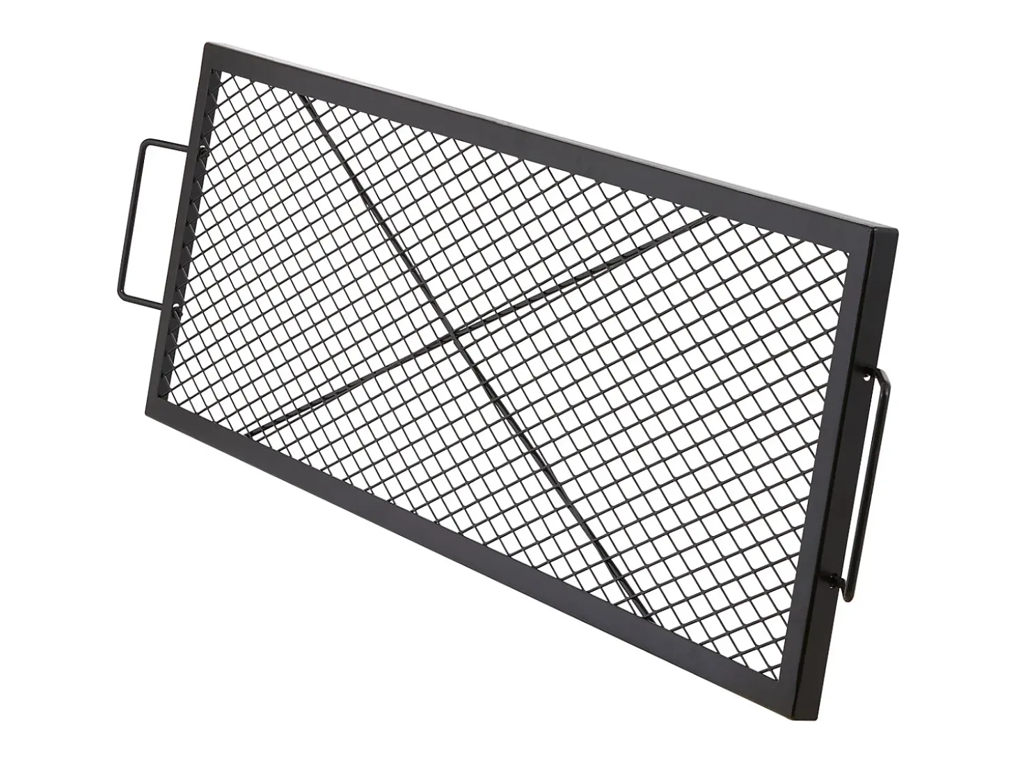 Rejilla de Cocción Rectangular SucceBuy de 112CM, Parrilla para Chimenea X-Marks, Acero Robusto