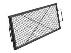 Rejilla de Cocción Rectangular SucceBuy de 112CM, Parrilla para Chimenea X-Marks, Acero Robusto
